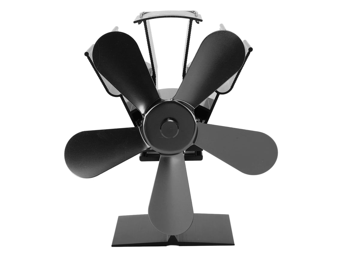 Ventilador De Estufa De Leña De 5 Aspas Accionado Por Calor Para Chimenea, Estufa De Pellets Y Quemador De Leña.