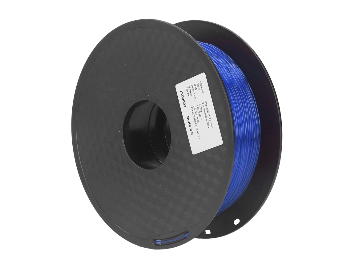 Hilo Tpu 1.75mm 1kg Flexible Sin Bloqueos Para Impresora 3d Fdm Consumibles Azul Claro
