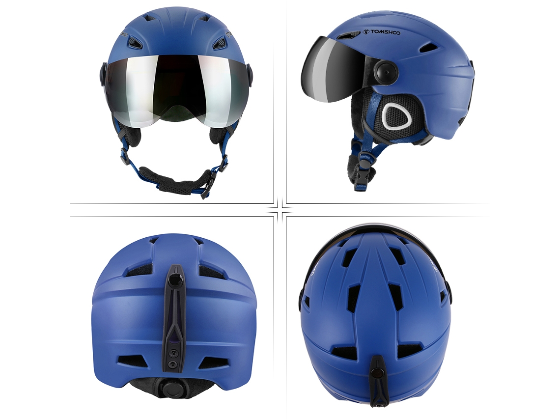 Vlrla-casco De Ski Y Snowboard Certificado Con Auriculares Desmontables Y Gafas Integradas Para Deportes De Nieve Profesionales
