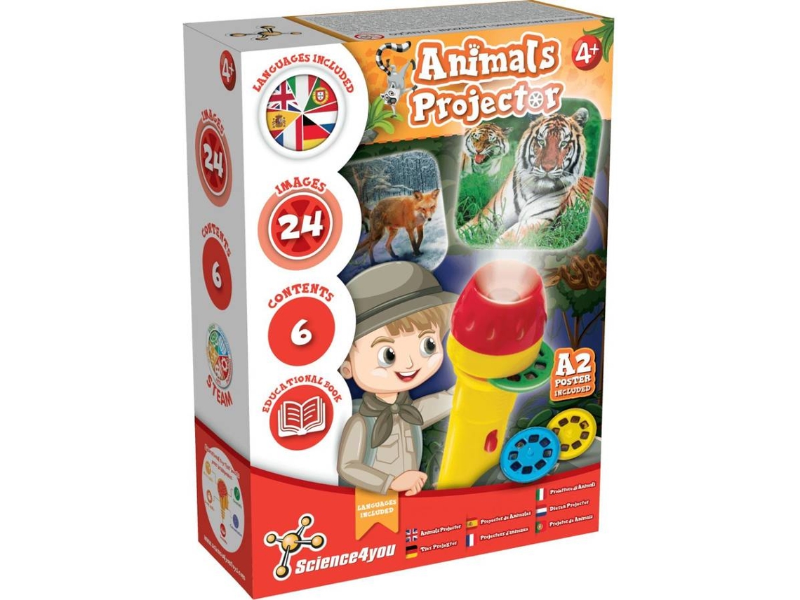 Juego Educativo SCIENCE4YOU Proyector Animales (Edad Minima: 4 años)
