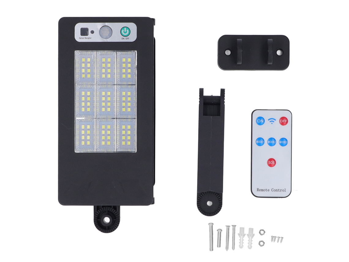 2026-luz Solar De Panel Con 264 Leds Y Control Remoto, 3 Modos De Trabajo, Lámpara Exterior Para Calle