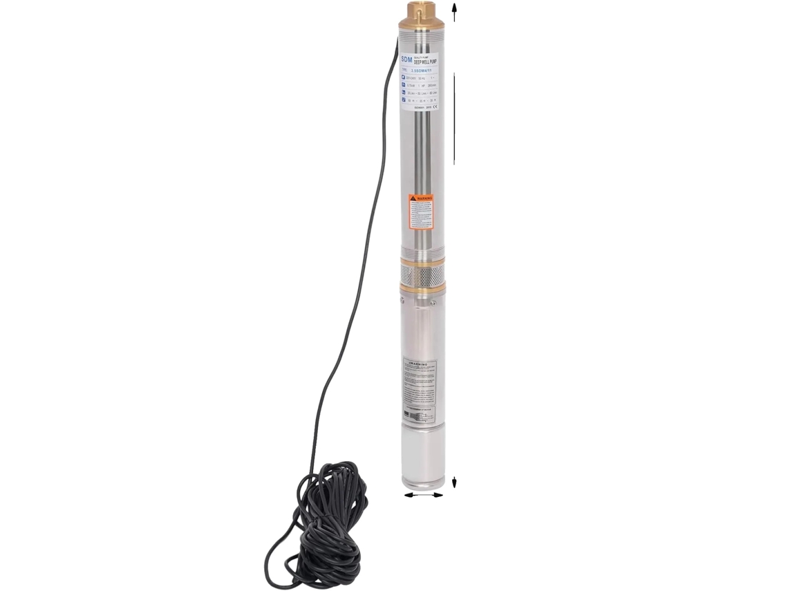 Bomba de pozo profundo OEM con alto caudal, acero inoxidable duradero, UE, 220 V (220 V)