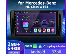 Gps Rádio Android V1 Para Mercedes Ml W164 2005 2012 Android 15 Android Auto Sem Fio 64gb
