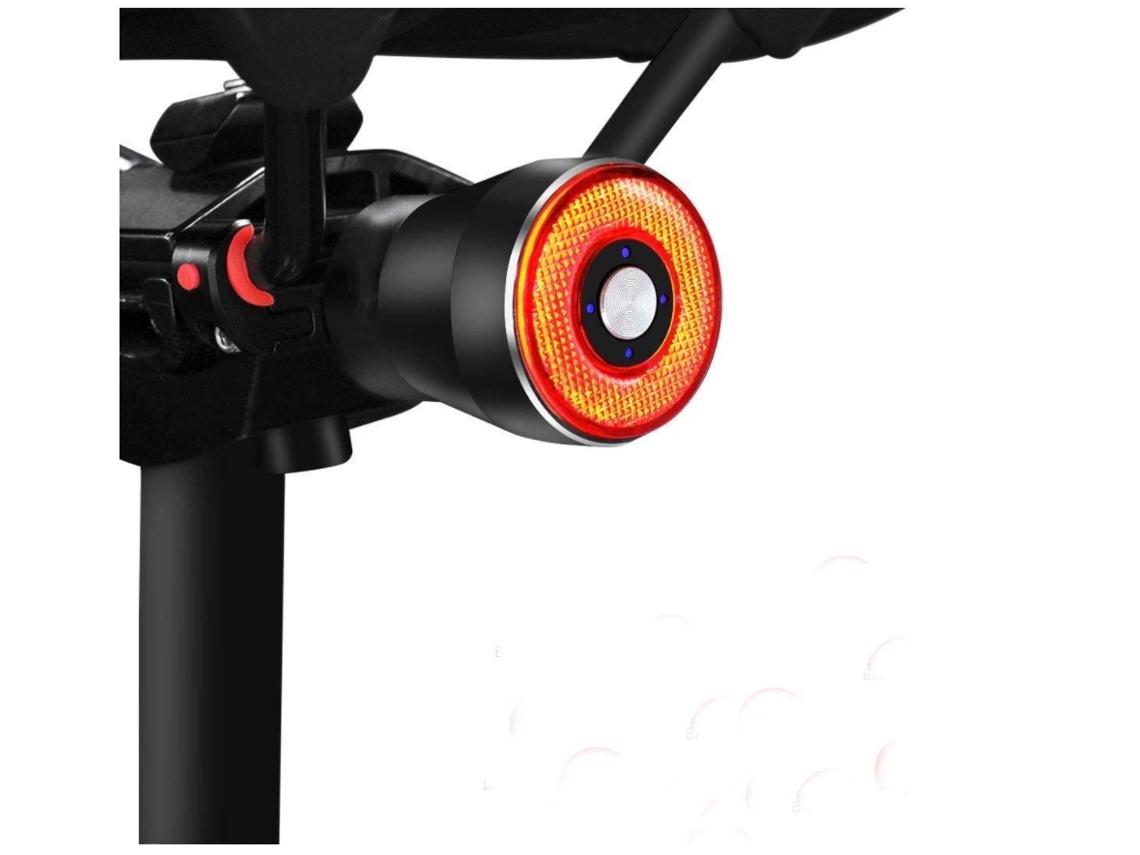 Luz trasera para luces traseras de bicicleta inteligente con sensor de freno, encendido/apagado automático, luces traseras ENZONS, color negro