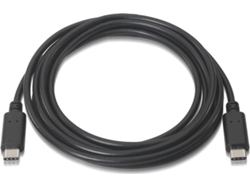Cable USB NANOCABLE USB C/USB C 0.5 m Macho/Macho Negro