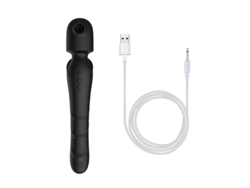 Vibrador de masaje de succión 3 en 1 con 10 modos para mujeres (negro) YIZHOOD