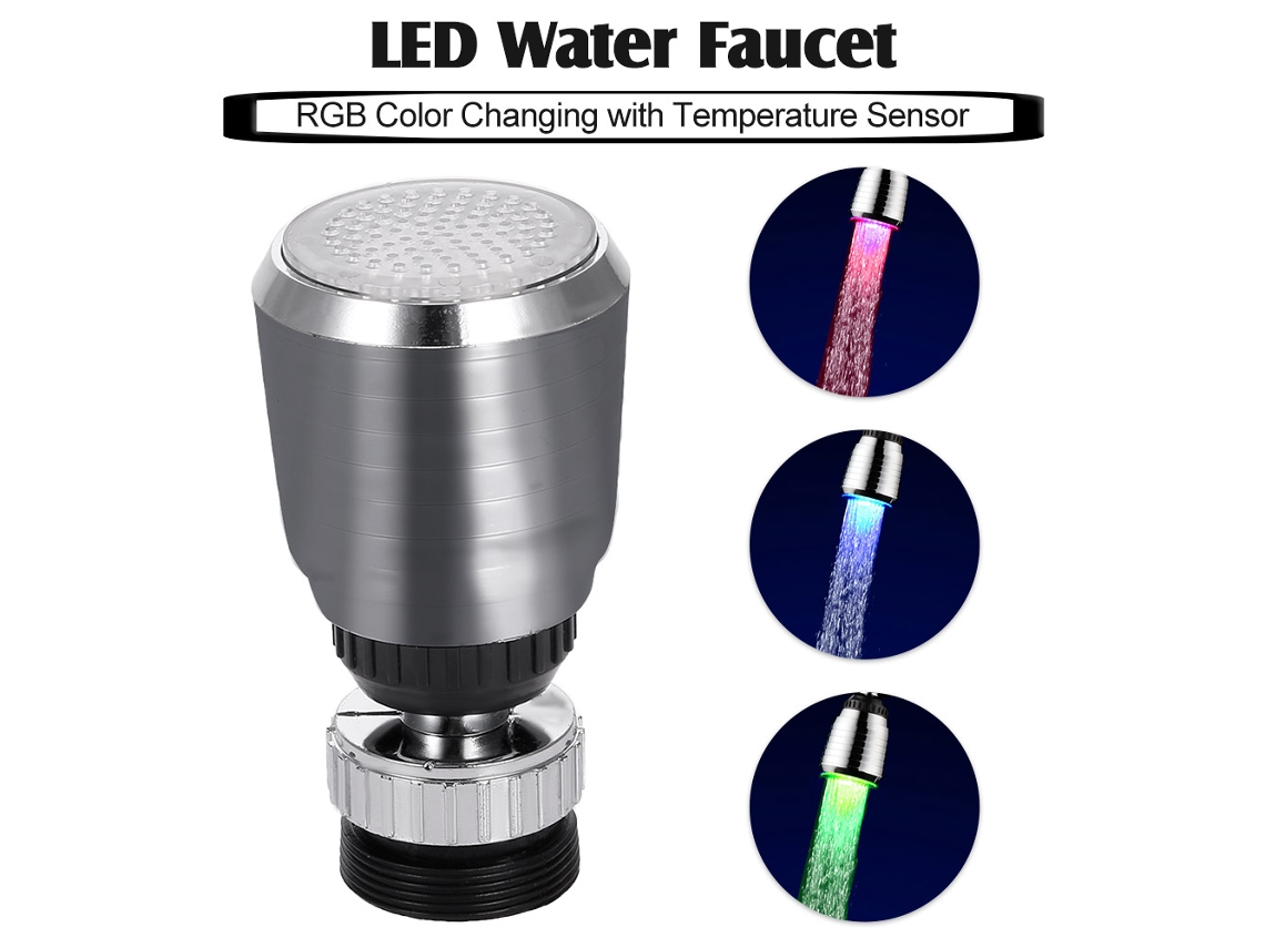 Grifo LED con iluminación RGB y control de temperatura: diseño moderno y económico