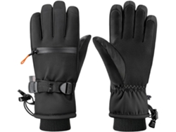 Guantes De Invierno Coupé-vent Con Doble Polaridad Y Puntos Elásticos Para Esquí Y Ciclismo