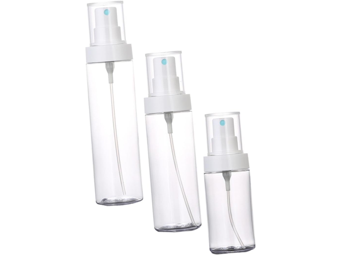 De 3 Frascos De Plástico Transparentes Vazios Com Spray, Pulverizador Portátil De Névoa Fina