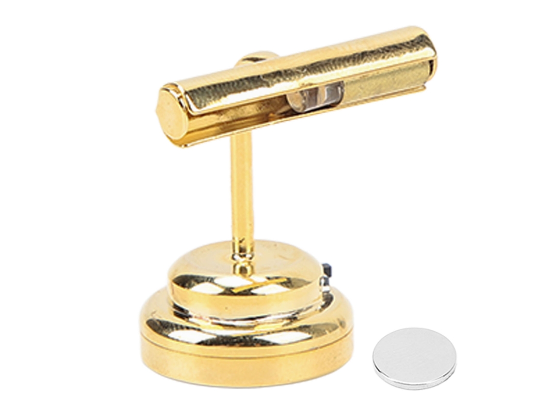 Lámpara De Pared Led En Miniatura Para Casa De Muñecas A Escala 1/12, Color Dorado, Con Batería.