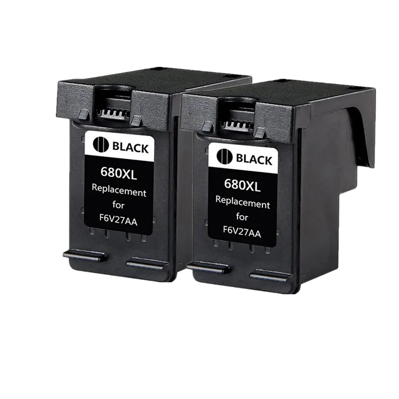 2 Cartuchos De Tinta Negra 680xl Para Hp 680. Para Hp680 Para Deskjet 2135 2136 2138 3635 3636 3835 4535 4536 4538 4675