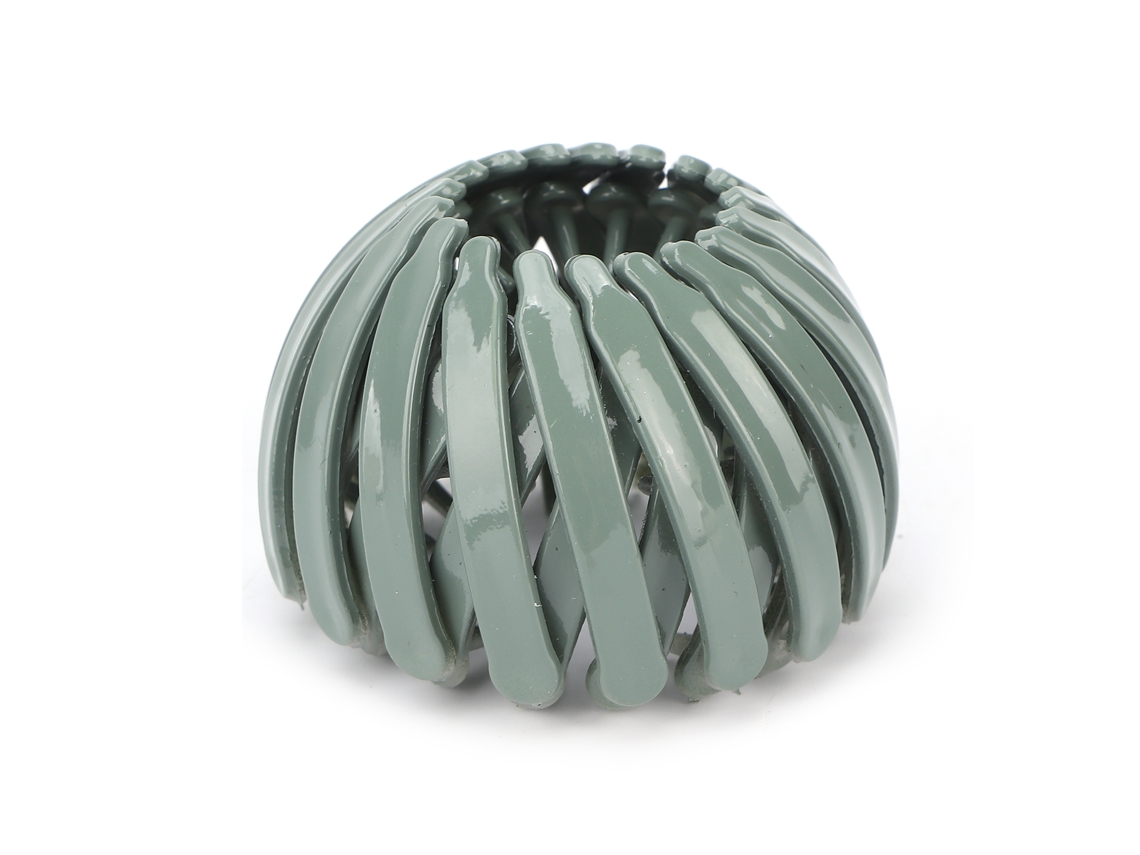 Pinza Para Cabello En Forma De Nido De Pájaro Expandible Para Moños Y Colas De Caballo Clamp Accesorio Verde