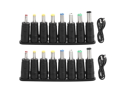 Cable Usb A Dc 11 En 1 (2 Unidades) Con Conectores Intercambiables (accesorios Para Computadora)