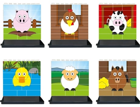 Blocs de Construcción GAME MOVIL Puzzle Up Animales de granja (Edad Mínima: 3 anos - 84 piezas)