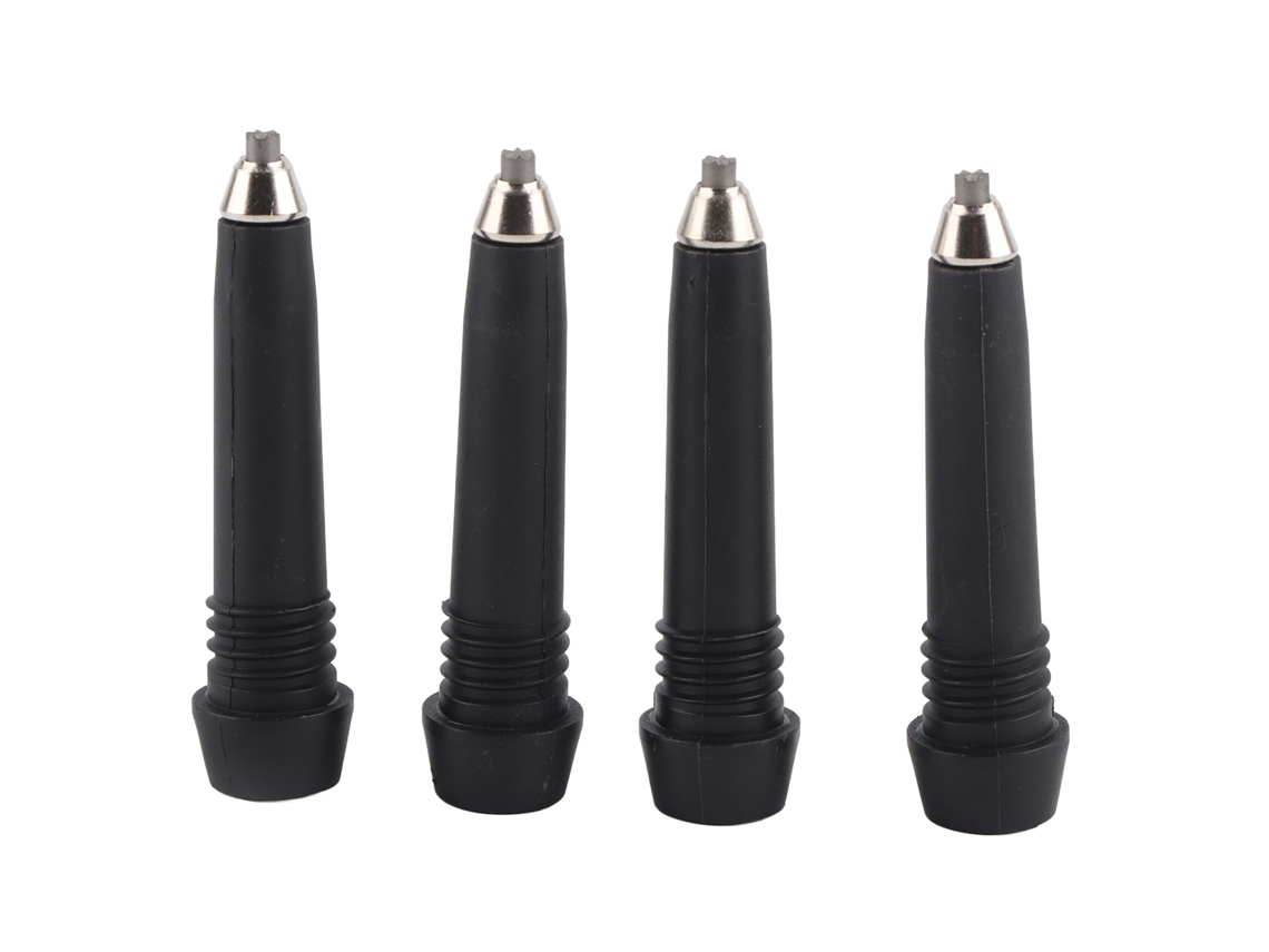 4 puntas de repuesto portátiles para baguettes de trekking y senderismo, fabricadas con acero al carbono-tungsteno.