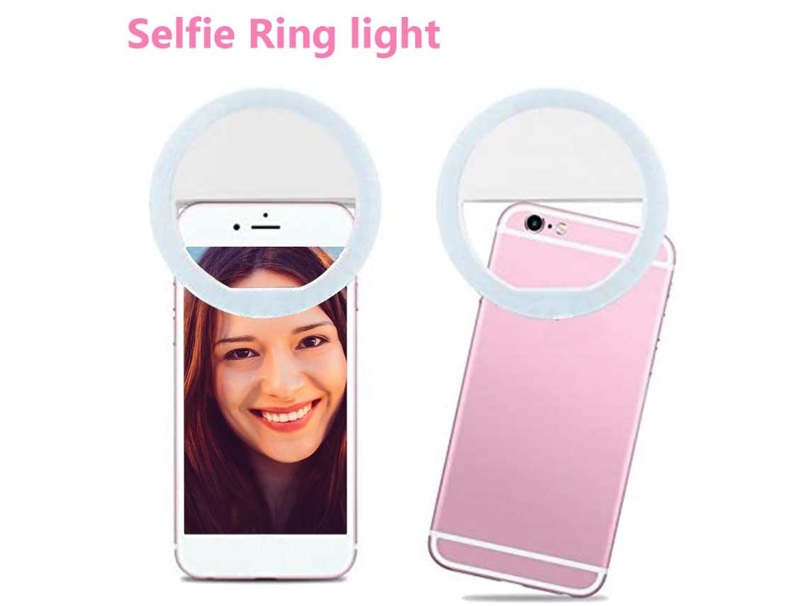 Anillo De Luz Led Para Selfies, Luz De Relleno Para Teléfonos Móviles, Carga Usb.