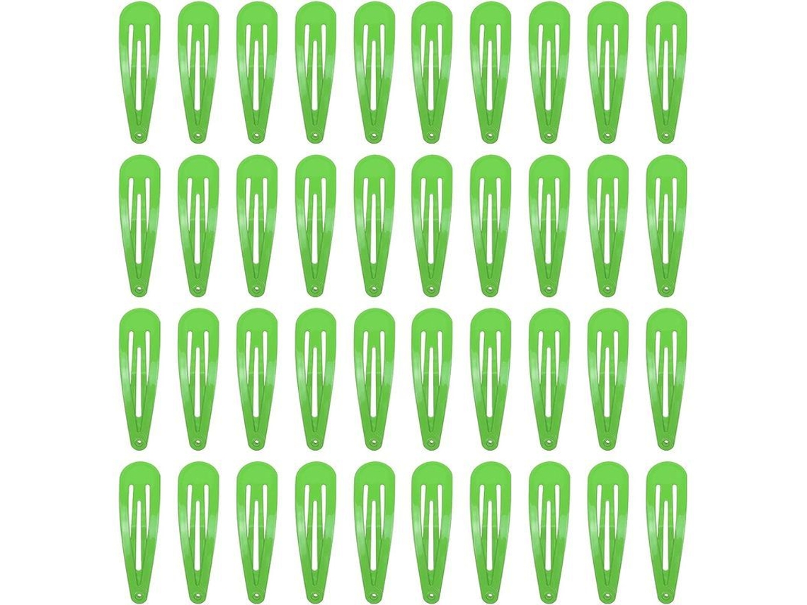 40 Pinzas Para El Cabello De Metal Verde De 5 Cm Para Niñas, Accesorios Para El Cabello
