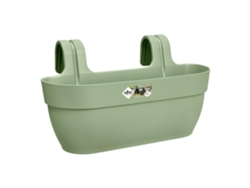 ELHO Vibia Campana Easy Hanger L Jarrón Plástico Regenerado Verde Pistacho con Reserva de Agua