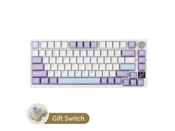 Teclado mecánico para juegos AJAZZ AK820PRO Teclado de oficina de tres ejes y tres modos RGB Púrpura Blanco Azul
