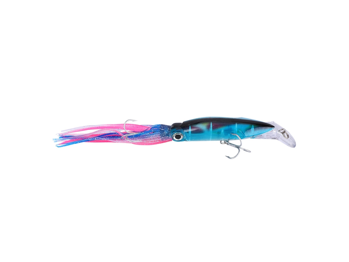 2026rebe-señuelo De Calamar Artificial 13.5cm Minnow Wobbler Bait Duro Accesorios De Pesca Azul