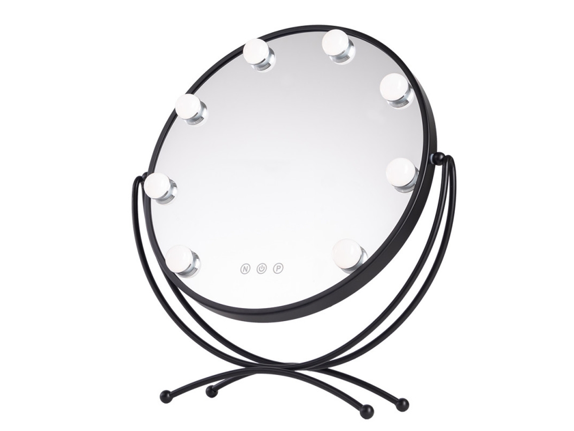 Espejo Iluminado Maquillaje LED 4200ºK 48x43Cm Negro 40.000H [SUN-KRS-430-B] GREENICE