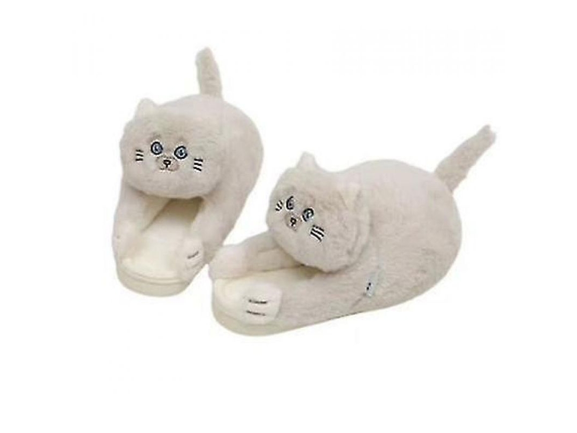 Pantuflas De Algodón Con Un Bonito Diseño De Gato, Resistentes A La Suciedad, De Algodón Tpr, Antidesgaste, Talla Única (35-43 Smk).