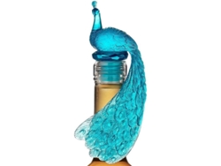 Tapón De Silicona Con Diseño De Pavo Real Y Cierre Hermético Para Botellas De Vino (azul)