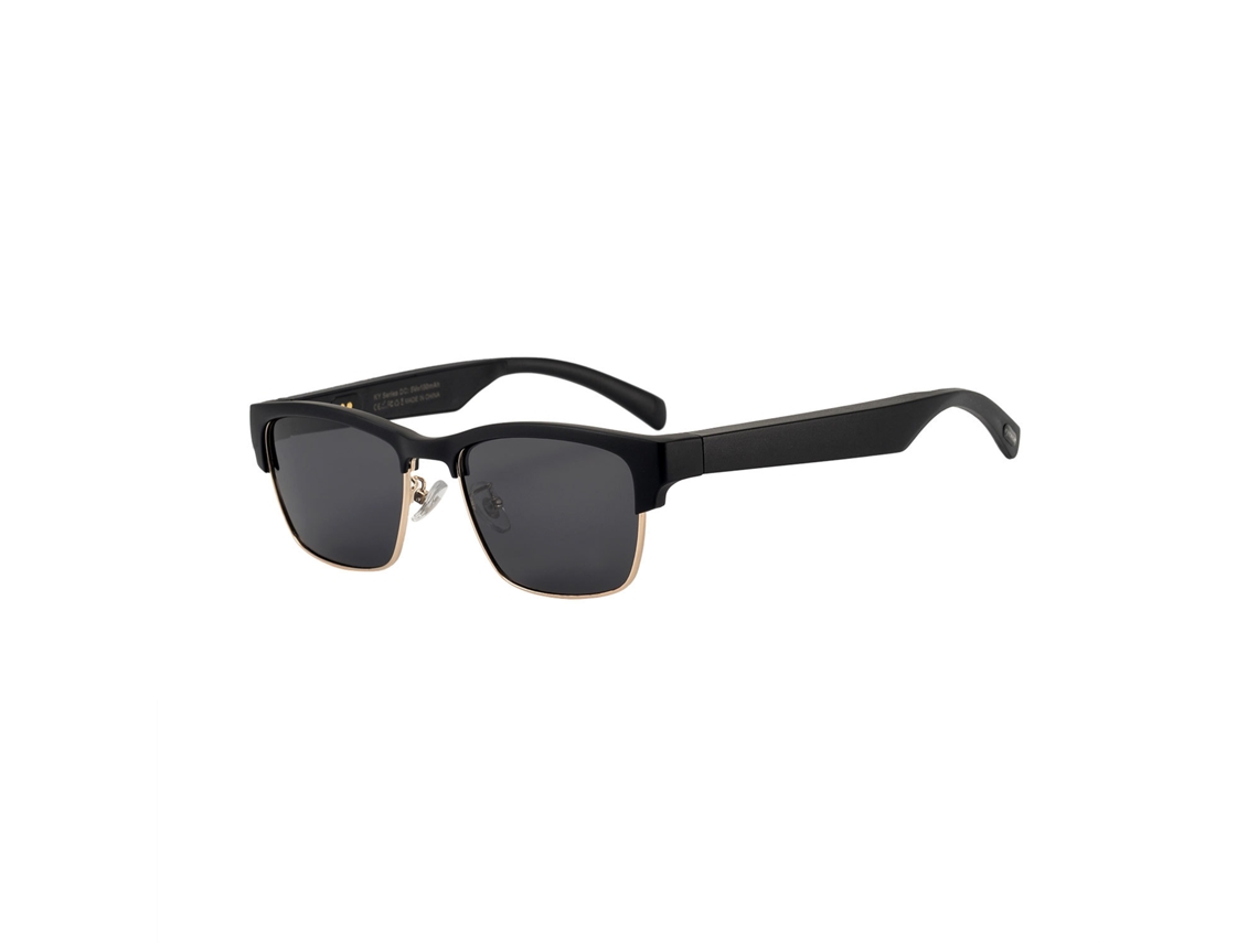 Gafas inteligentes Chrui Ky02, traducción de audio por Bluetooth con IA, lentes de sol polarizadas (doradas)