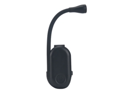 Lámpara Pinza Negra Regulable 3 Ajustes Usb-c Recargable Para Libro