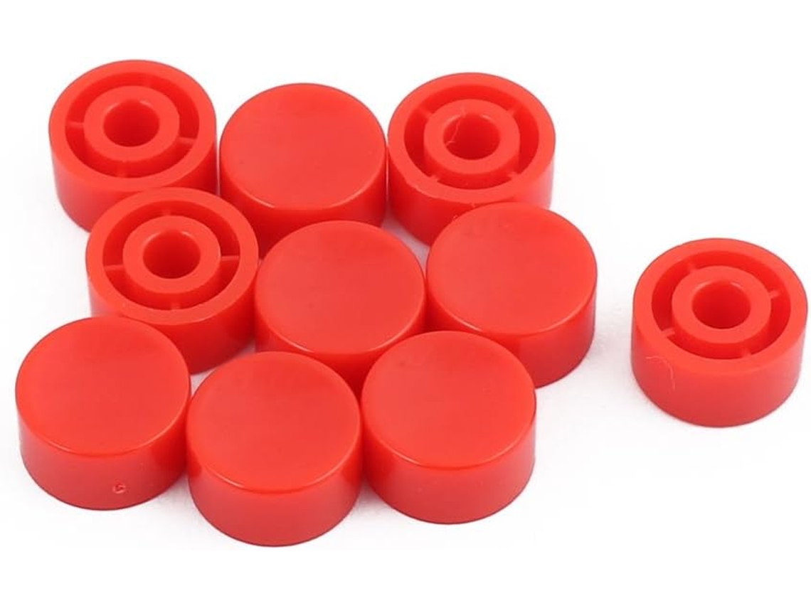 10 Tapas Redondas Para Botones Táctiles, Cubiertas Protectoras Para Interruptores De 6 Mm X