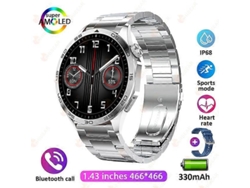 Reloj inteligente para adultos con llamadas Bluetooth, pantalla HD de 1,43 pulgadas, compatible con Android e iOS (2023) Ly Ebike (con caja)