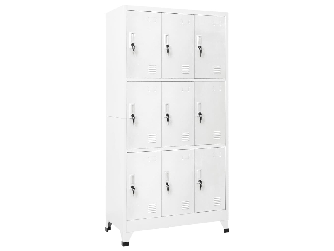 Taquilla con 9 compartimentos acero 90x45x180 cm