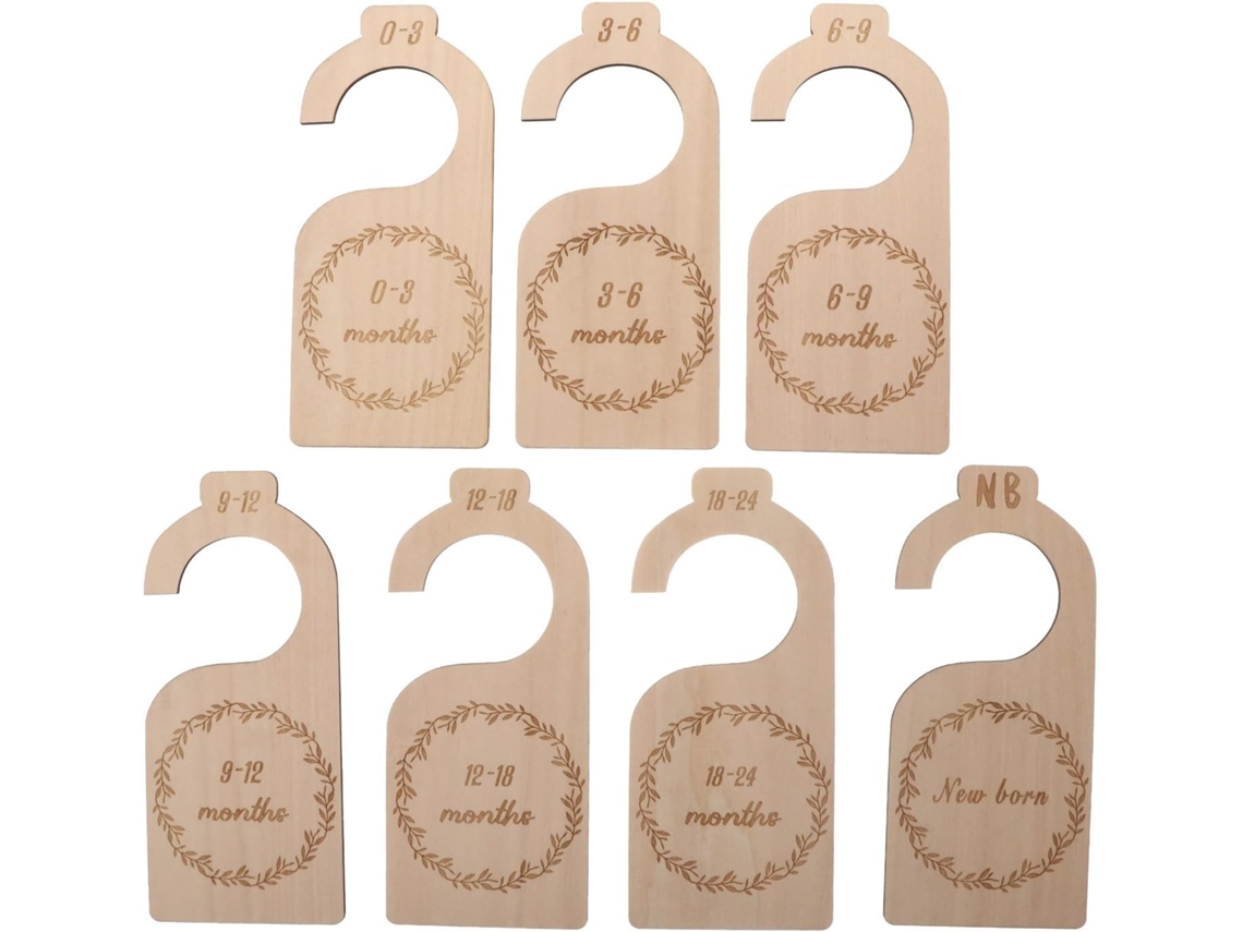 Separadores de ropa de madera GOKOCO, 7 piezas, para organizar el armario.
