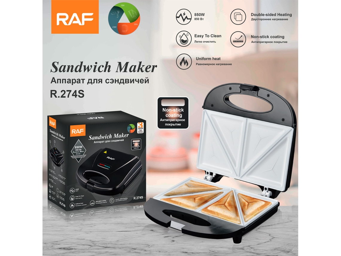Sandwichera eléctrica de doble cara para uso doméstico, multifuncional para hacer pan y gofres, estándar europeo. Mdug