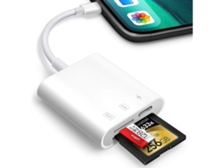 Lector De Tarjetas Sd Para Iphone Y Ipad, Plug And Play, Compatible Con Tarjetas Sd Y Microsd, Transmisión Bidireccional.