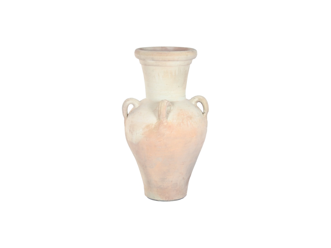 Ánfora de terracota de 46 kg, con 4 asas hechas a mano, de 54 x 54 x 100 cm. ALEXANDRA HOUSE LIVING