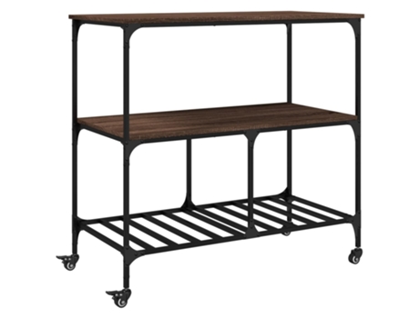 Carrito de cocina madera ingeniería marrón roble VIDAXL (100x50x95 cm)