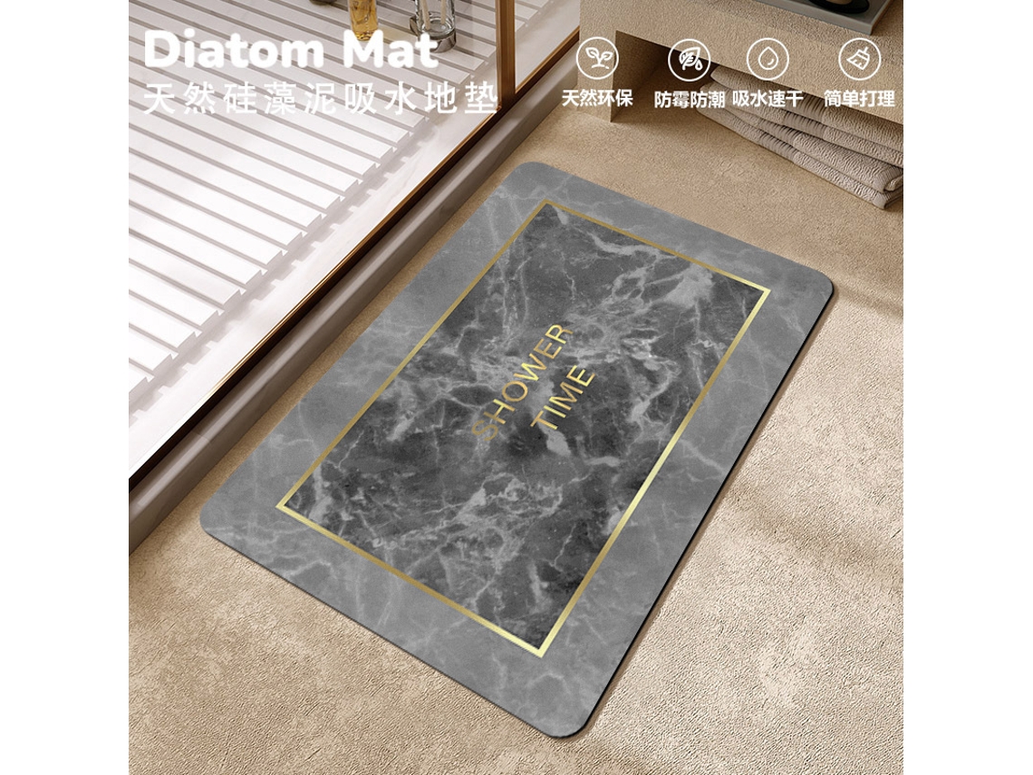 Alfombra de Baño LUUCOZK Antideslizantes Absorbentes Decoración Baño Secado Poliéster Multicolor (60x90cm)