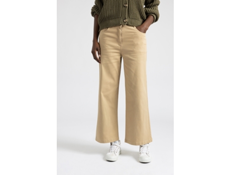 Pantalones de Mujer THROTTLEMAN Beige (36)