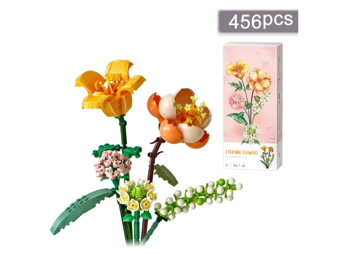 Kit De Montaje De Ramo 3d Con Bloques De Bricolaje: Flores Artificiales Para Decoración Y Regalos.