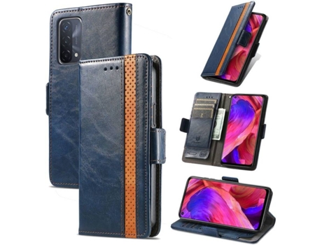 Funda Oppo A54 5G, A74 5G, A93 5G HFS-HOUSE Business Style Azul
