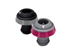 Bomba de vino Vb Vin Bouquet Fic 966 Lote de 2 tapones de polipropileno reutilizables Negro/Gris