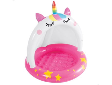 Piscina Hinchable Gatounicornio con Suelo Acolchado y Toldo102 INTEX
