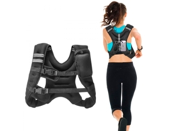 Chaleco de Peso Ajustable Tekmaquinas 5,54 kg en Neopreno con Bolsillos y Reflectores para Fitness y Running