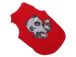 Camiseta para Cães e Gatos com Strass Estampado Macia Respirável Sofá Red S