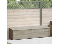 Caja de almacenamiento de jardín de mimbre gris claro MAISON EXCLUSIVE (220x50x58 cm)