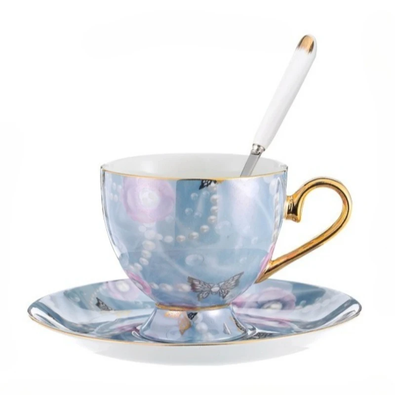 (estilo B 200 Ml) Taza De Café De Cerámica Con Textura Perlada De Estilo Europeo, Taza De Lujo Para La Oficina, Taza De Té Con Borde Dorado.