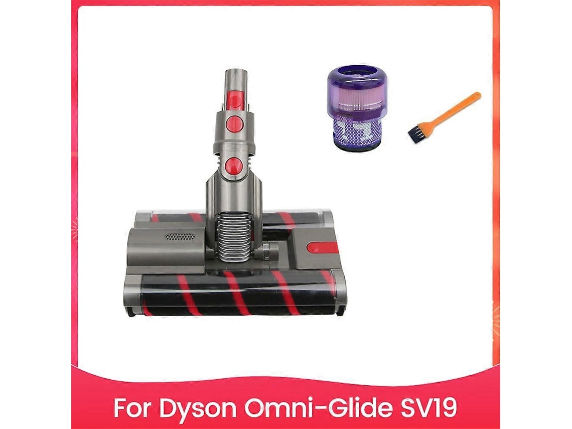 Peças de reposição para o acessório de aspirador Omni-glide SV19: Cabeça de limpeza com rolo macio, escova de rolo dupla e filtro.
