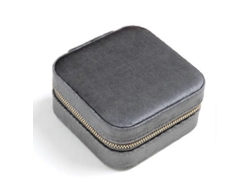 Joyero de terciopelo, práctico organizador de joyas para viajes. Hengjian