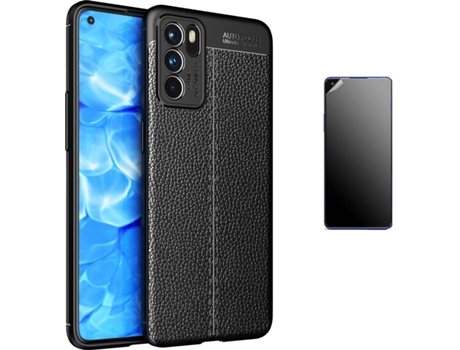Carcasa + Protector Oppo Reno6 Rugged Leather Negro BD-HF&LC